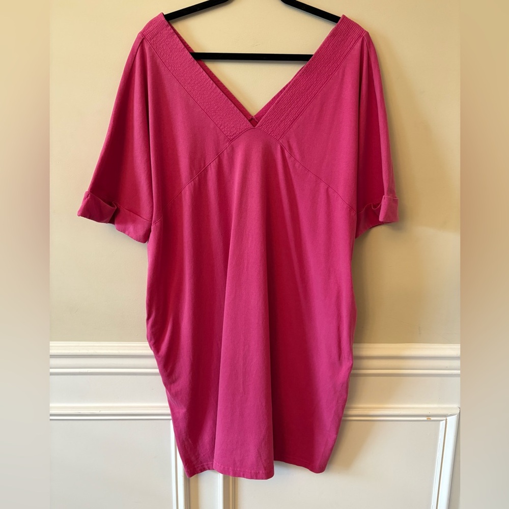 Women's Pink V-Neck Dress